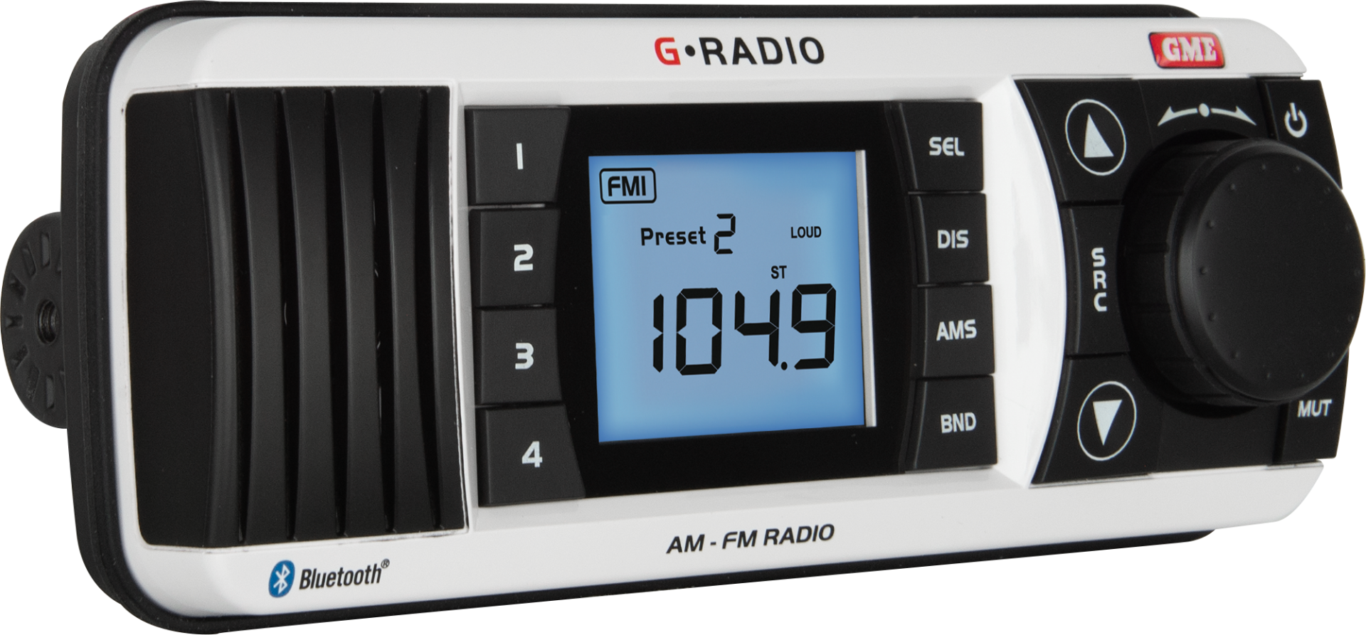 GR300BTW - Bluetooth AM/FM Marine Stereo - White | GME